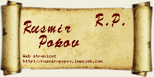 Rusmir Popov vizit kartica